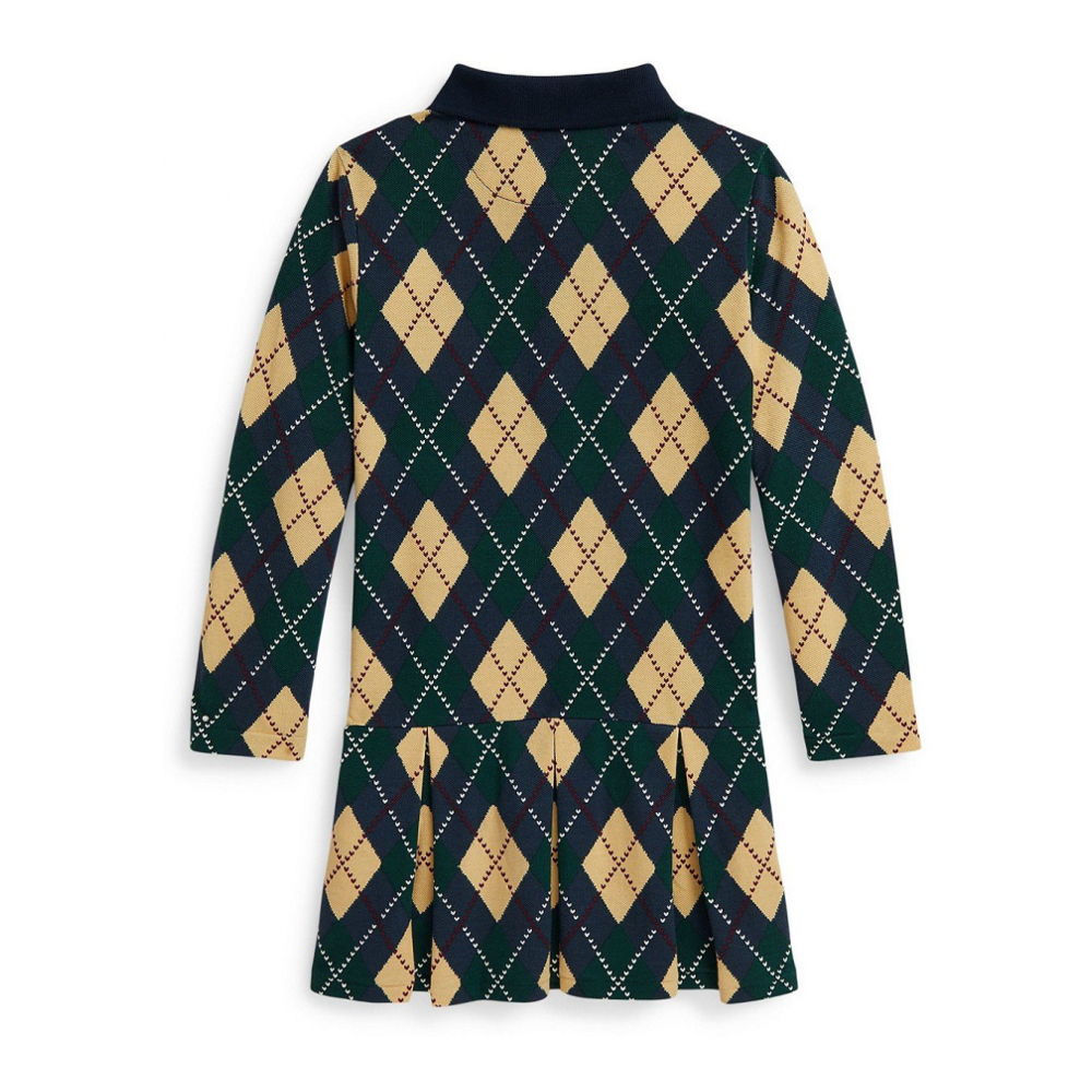 'Girls' 2T-6X Printed Polo Dress'