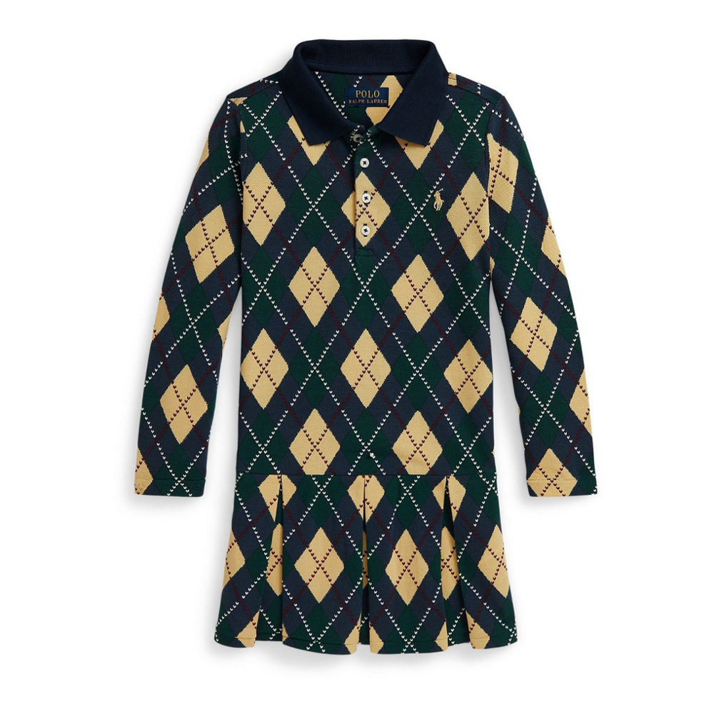'Girls' 2T-6X Printed Polo Dress'