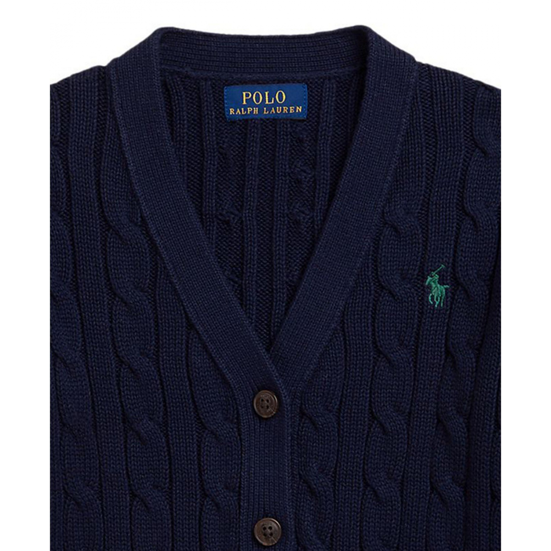 'Girls' 2T-6X Cable V-Neck Cardigan'