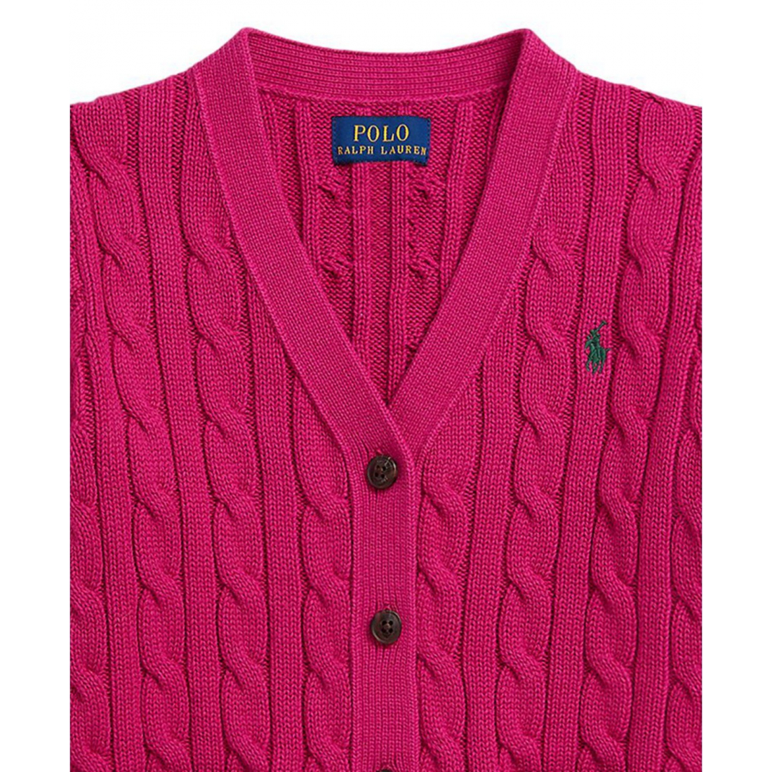 'Girls' 2T-6X Cable V-Neck Cardigan'