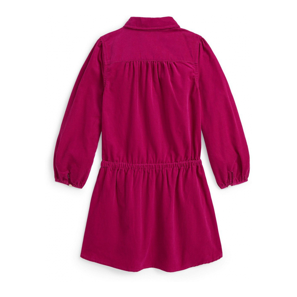 'Girls' 2T-6X Pintucked Club Collar Dress'