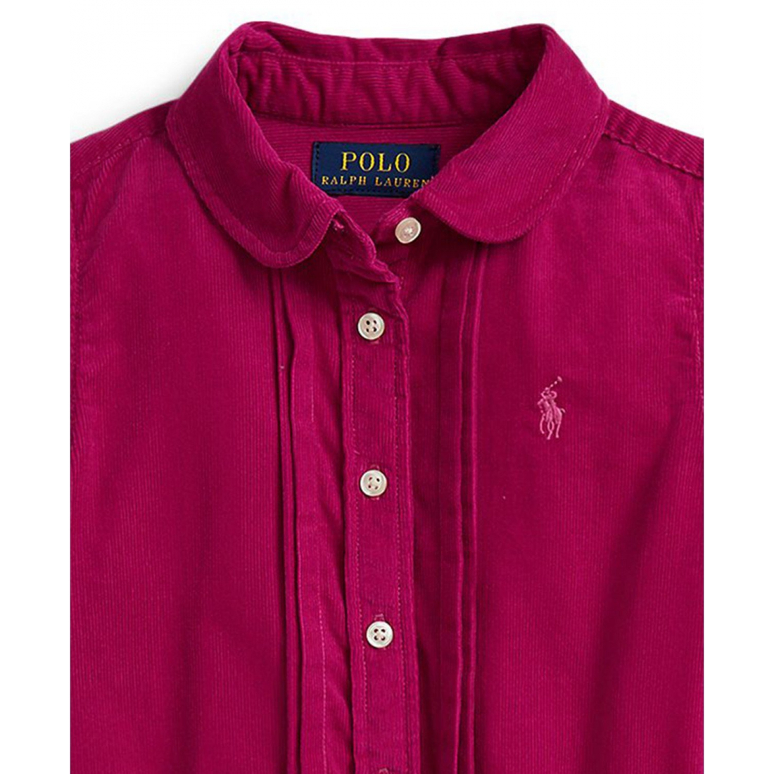 'Girls' 2T-6X Pintucked Club Collar Dress'