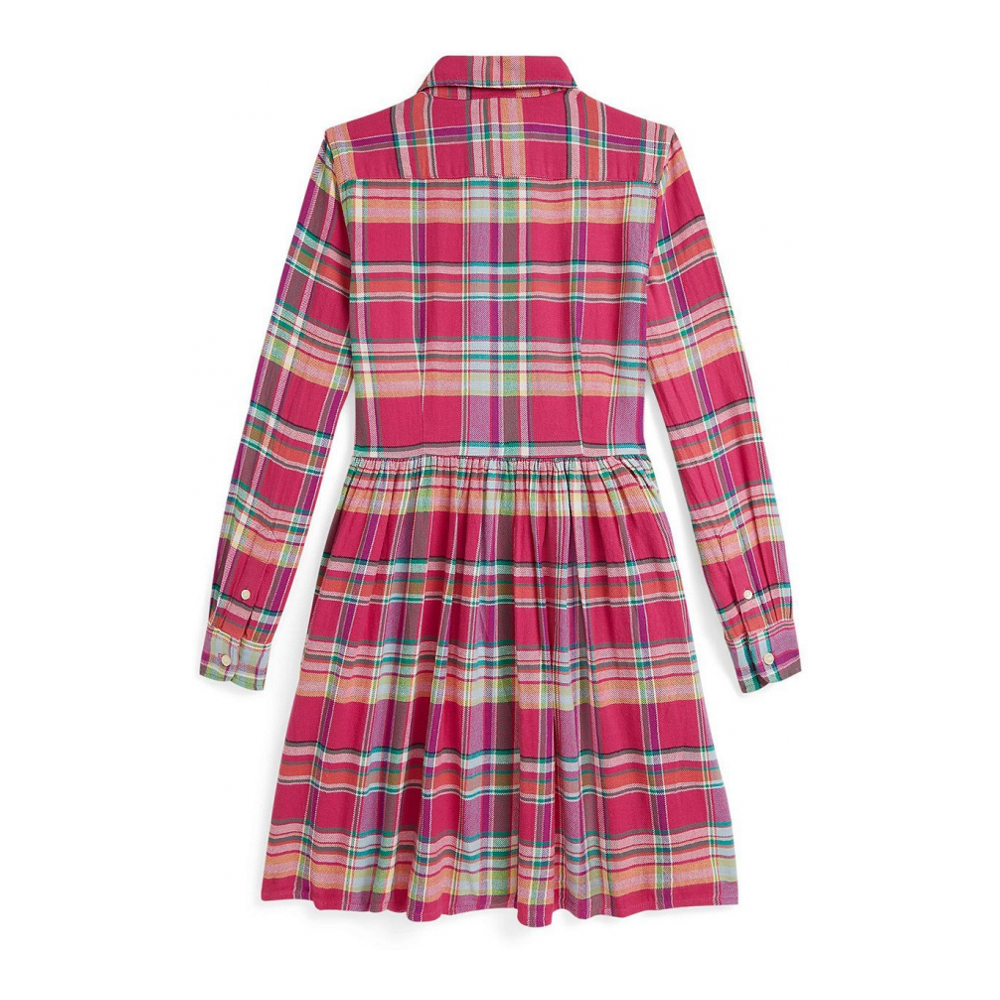 'Girls' 7-16 Long Sleeve Shirred Waist Dress'