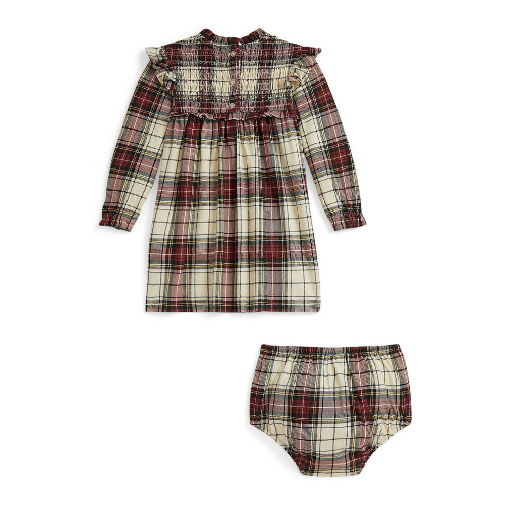 'Baby Girls' Plaid Cotton Jersey Dress and Bloomer'