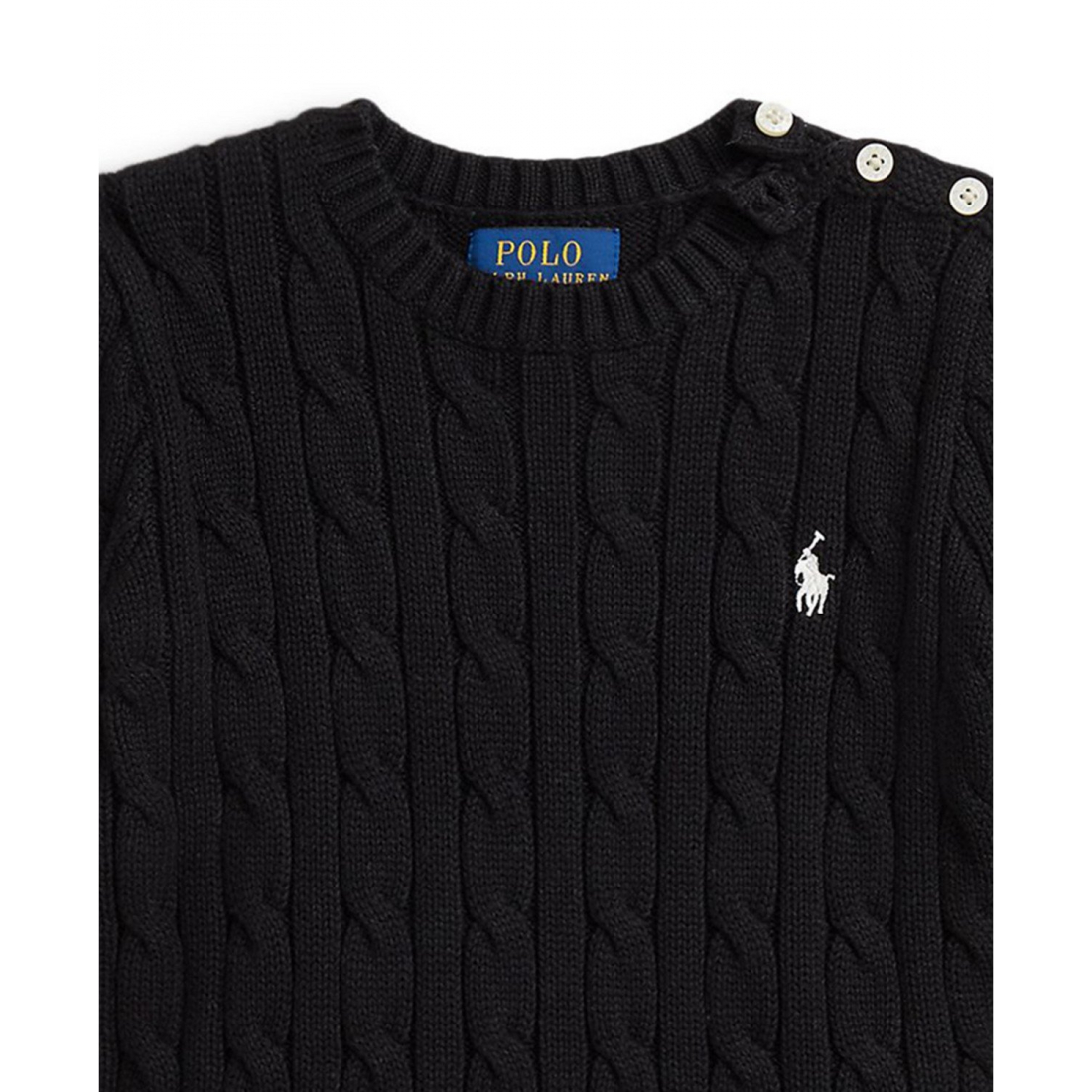 'Girls' 2T-6X Crewneck Cable Knit Sweater'