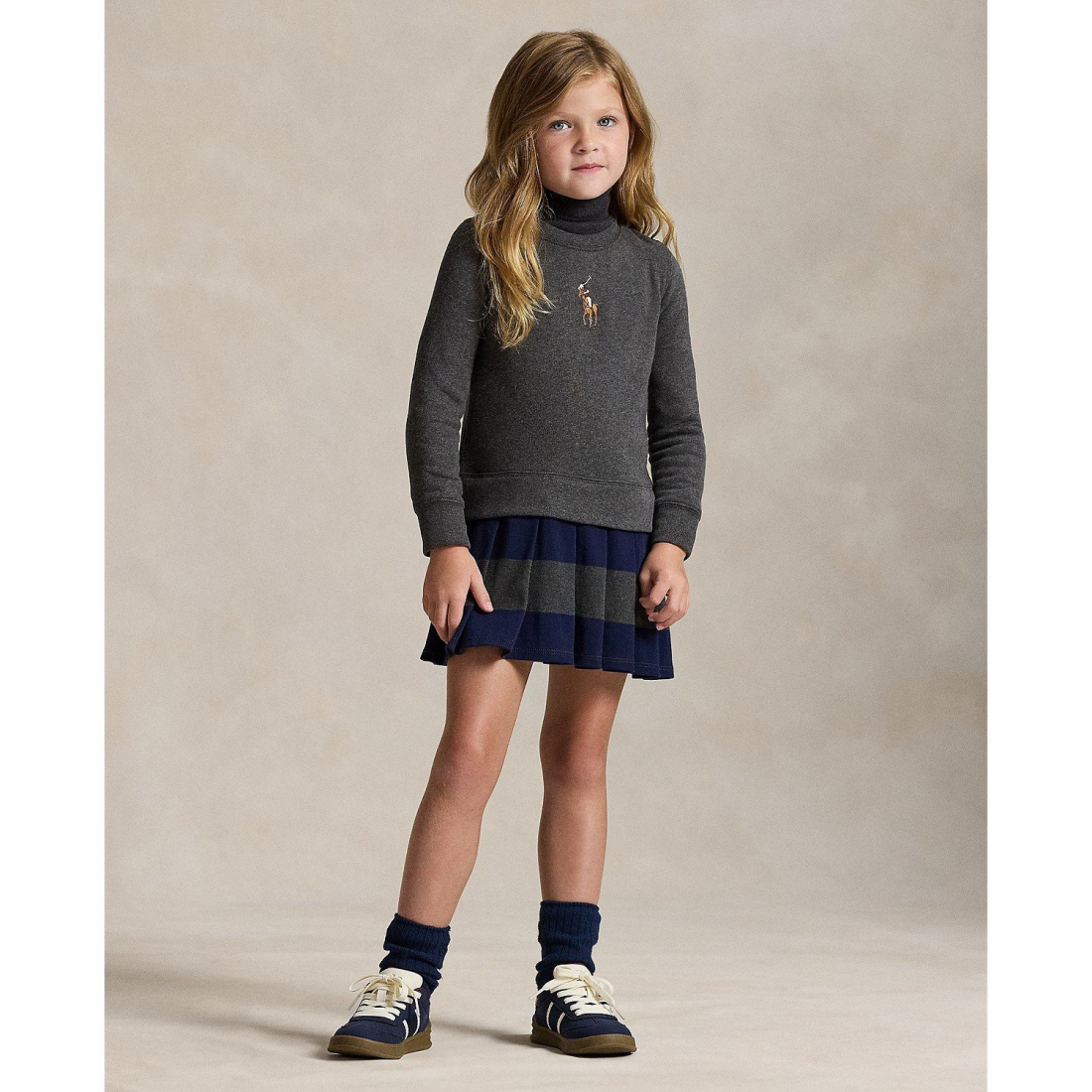 'Girls' 2T-6X Big Pony Pull-on Sweatshirt Dress'