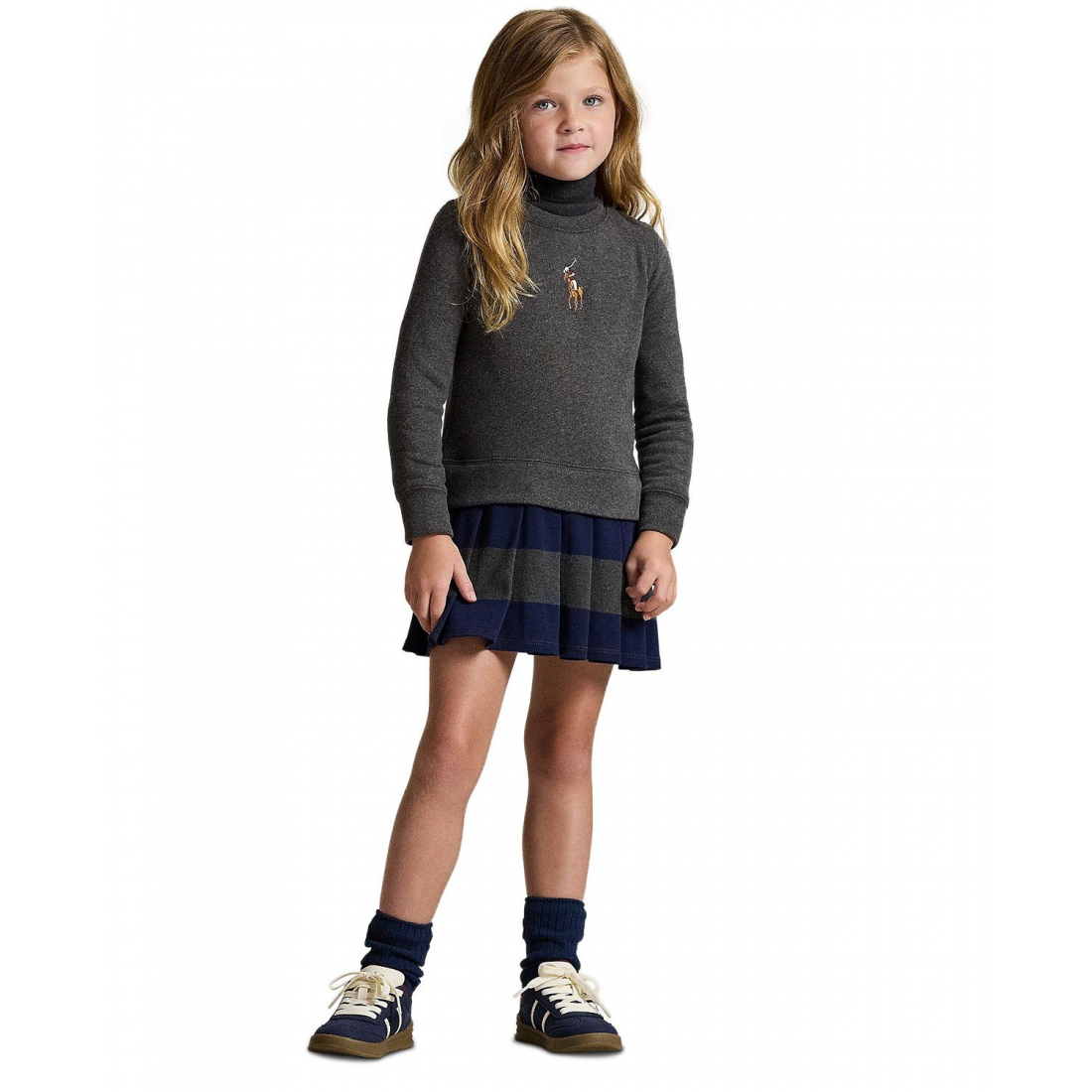 'Girls' 2T-6X Big Pony Pull-on Sweatshirt Dress'