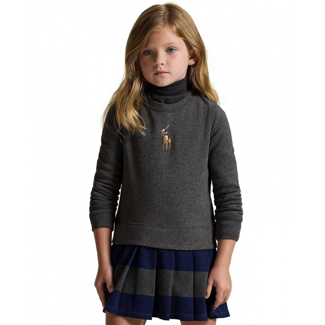 'Girls' 2T-6X Big Pony Pull-on Sweatshirt Dress'