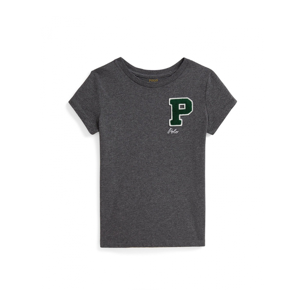 'Girls' 2T-6X Letterman Crewneck T-Shirt'