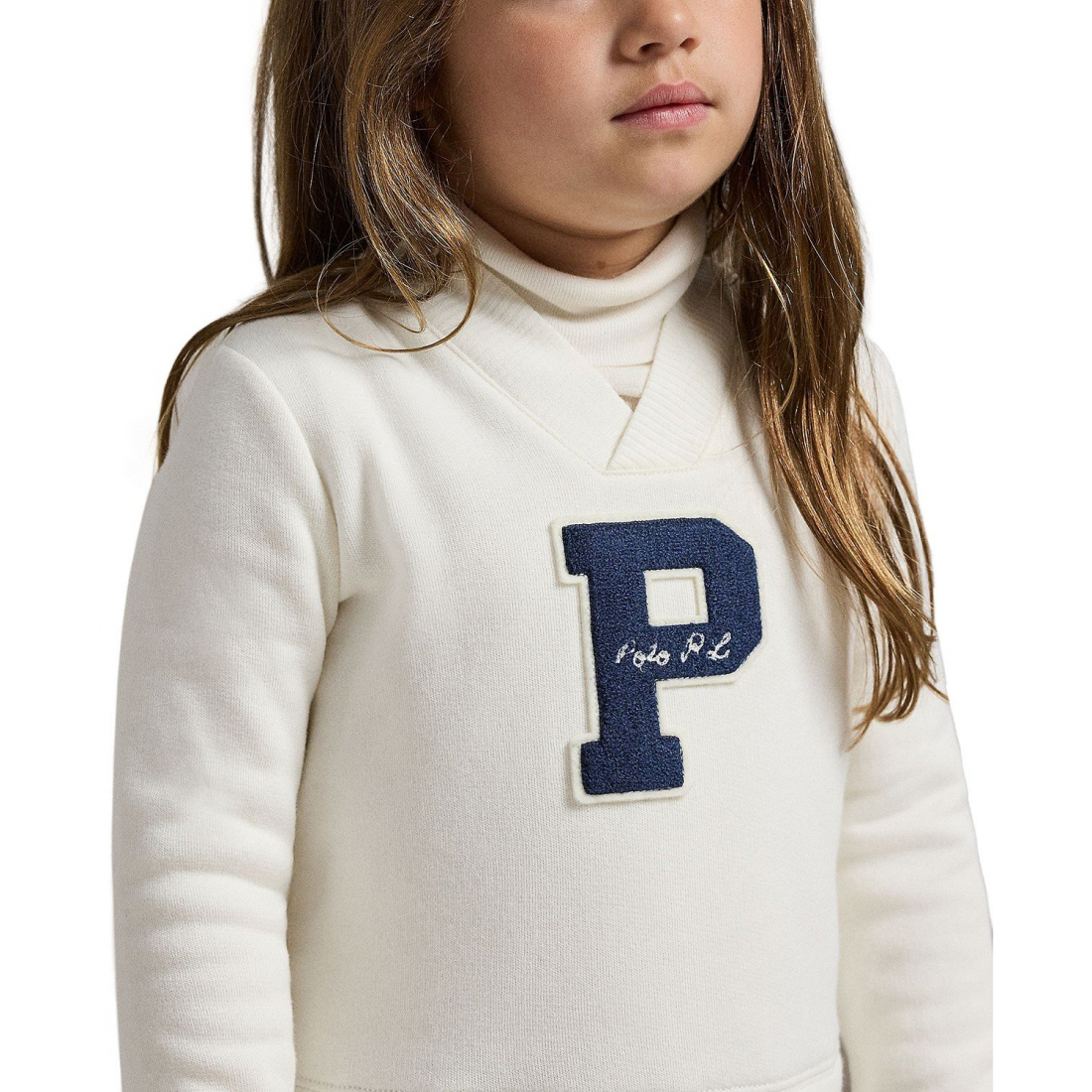 'Girls' 2T-6X Letterman Long Sleeves Sweatshirt Dress'