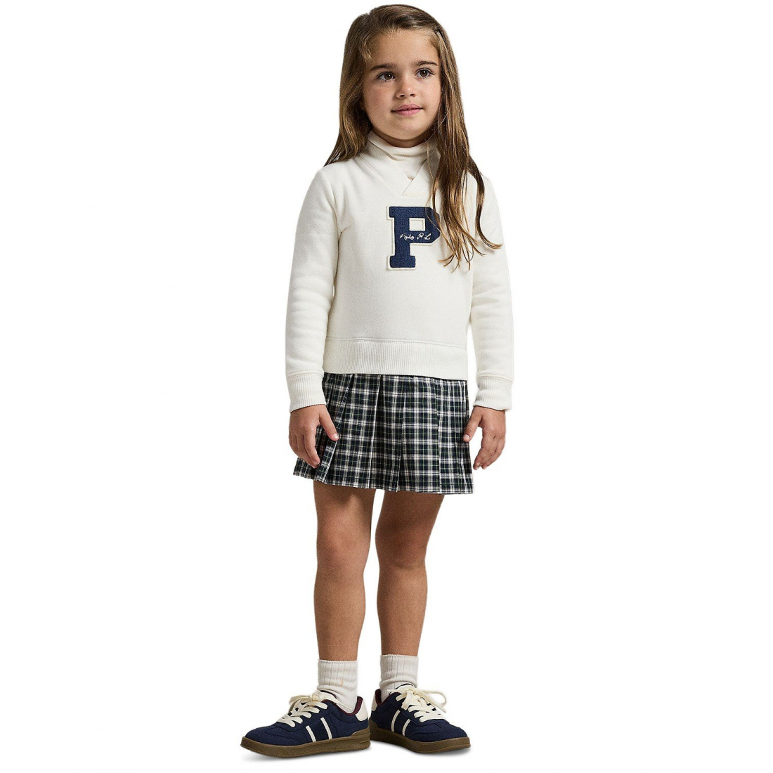 'Girls' 2T-6X Letterman Long Sleeves Sweatshirt Dress'