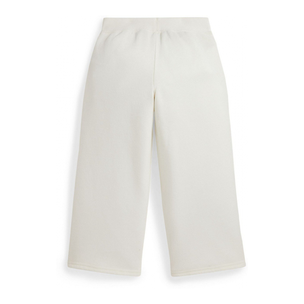'Girls' 2T-6X Logo Crest Wide-Leg Pants'