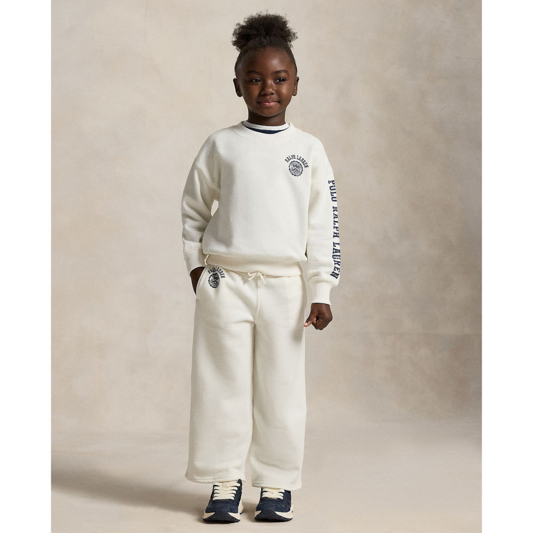 'Girls' 2T-6X Logo Crest Wide-Leg Pants'