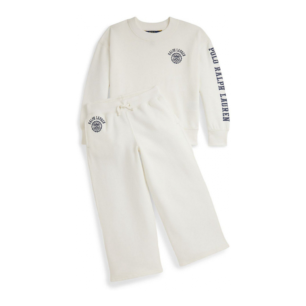 'Girls' 2T-6X Logo Crest Crewneck Sweatshirt'