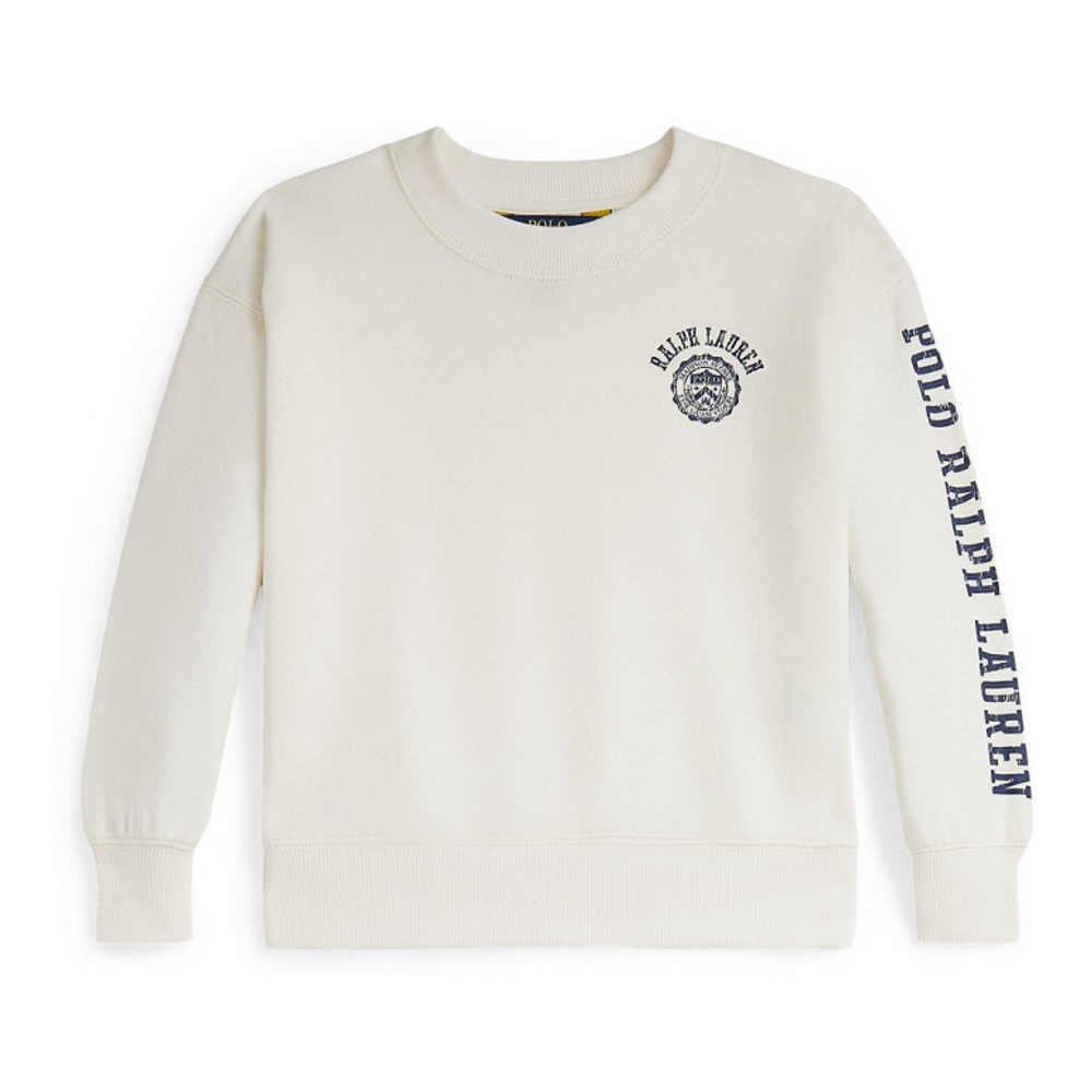 'Girls' 2T-6X Logo Crest Crewneck Sweatshirt'