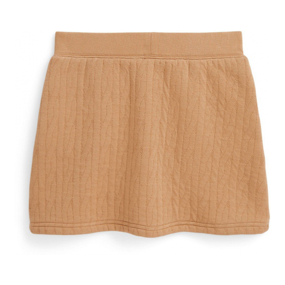 'Girls' 7-16 Quilted Cable-Motif Skirt'