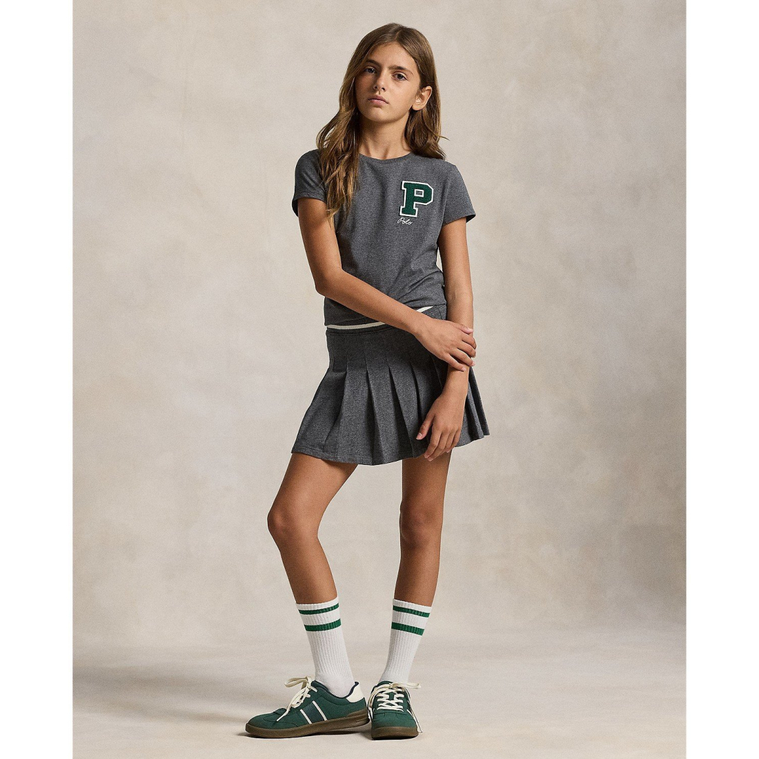 'Girls' 7-16 Letterman Short Sleeve T-Shirt'