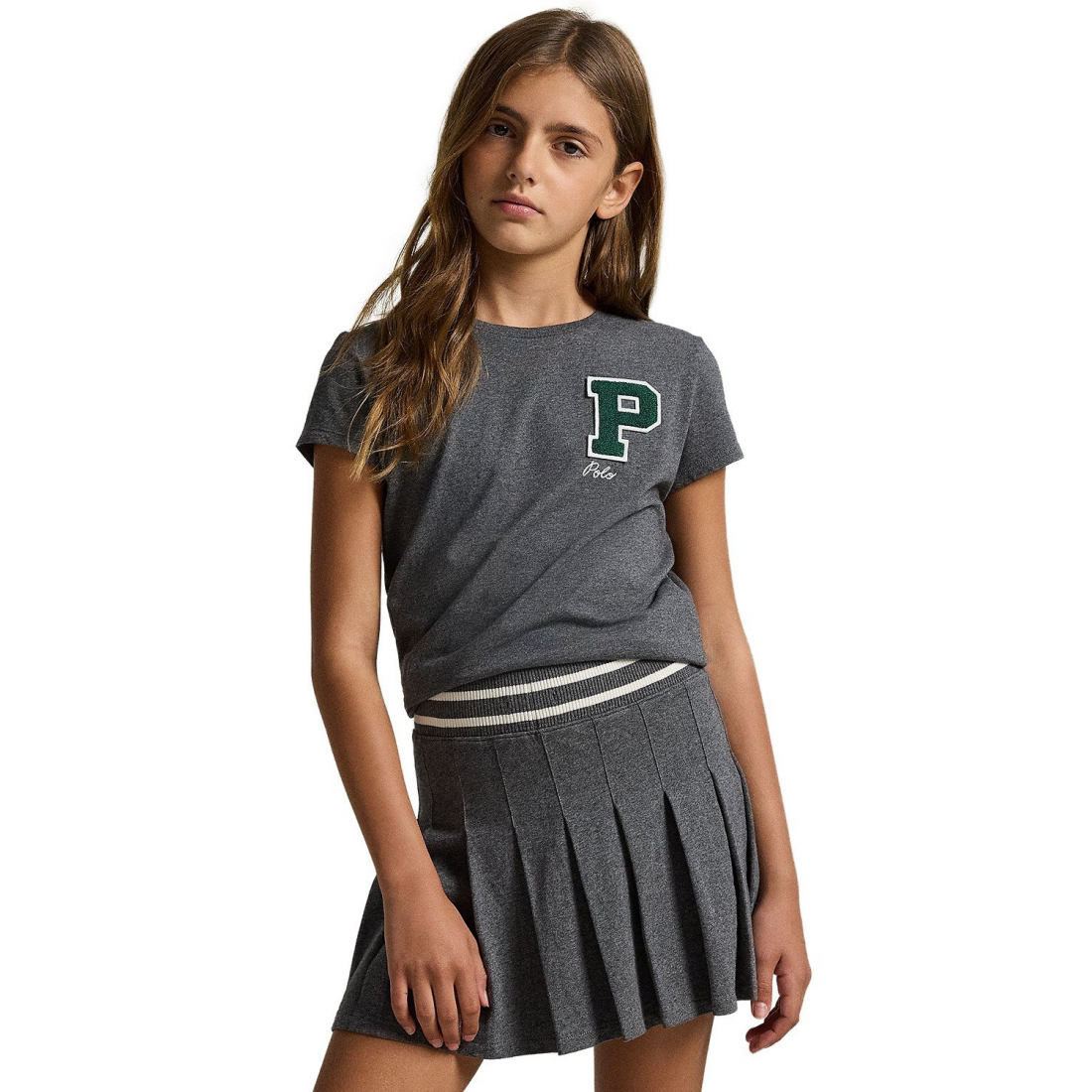'Girls' 7-16 Letterman Short Sleeve T-Shirt'