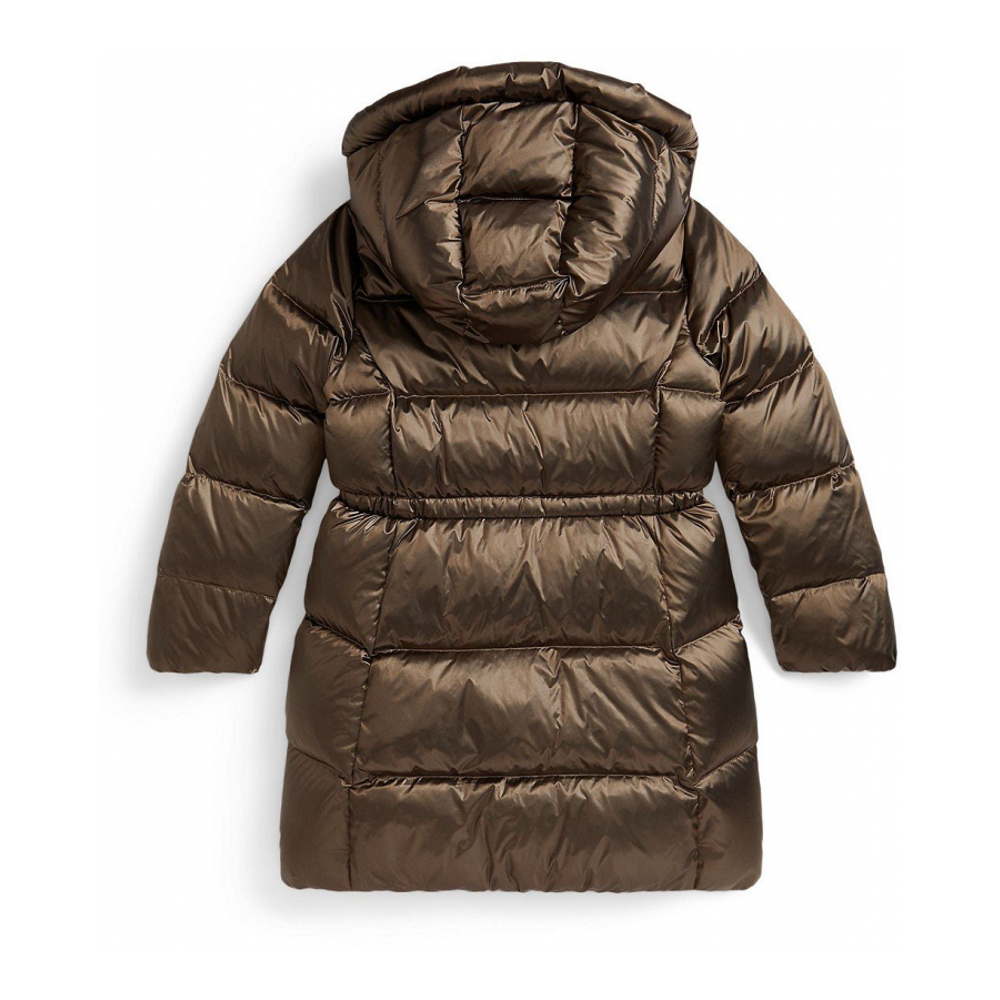 'Girls' 7-16 Metallic Long Sleeves Outerwear Coat'