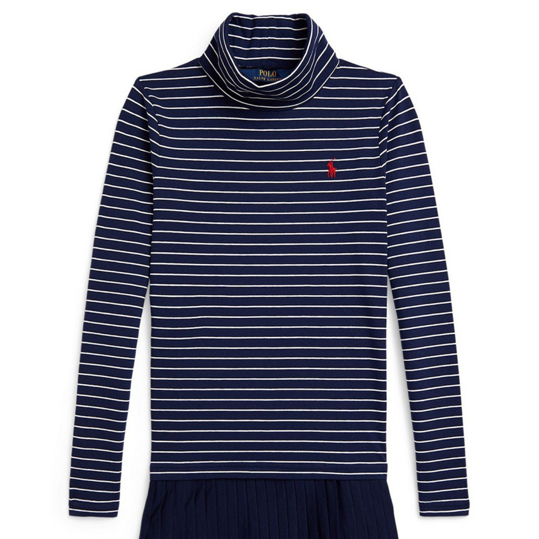 'Girls' 7-16 Striped Turtleneck Dress'