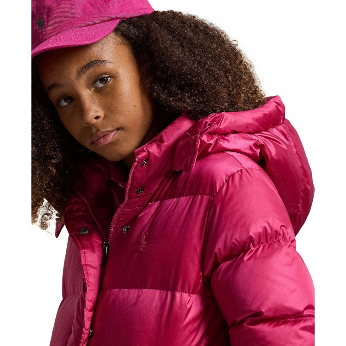 'Girls' 7-16 Metallic Hooded Outerwear Coat'