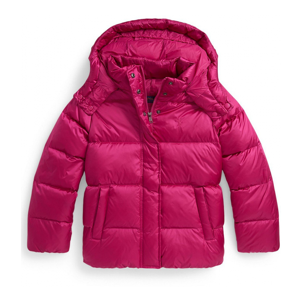 'Girls' 7-16 Metallic Hooded Outerwear Coat'