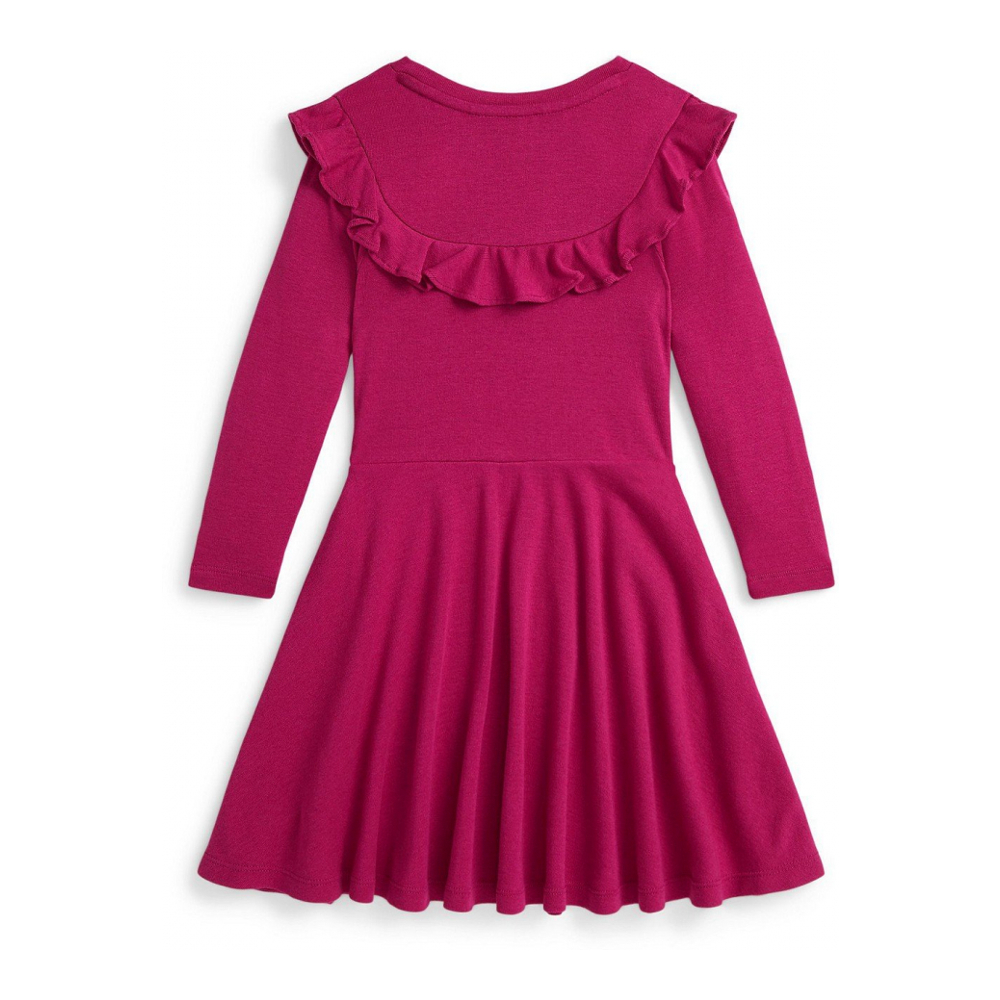 'Girls' 2T-6X Ruffled Long-Sleeve Dress'