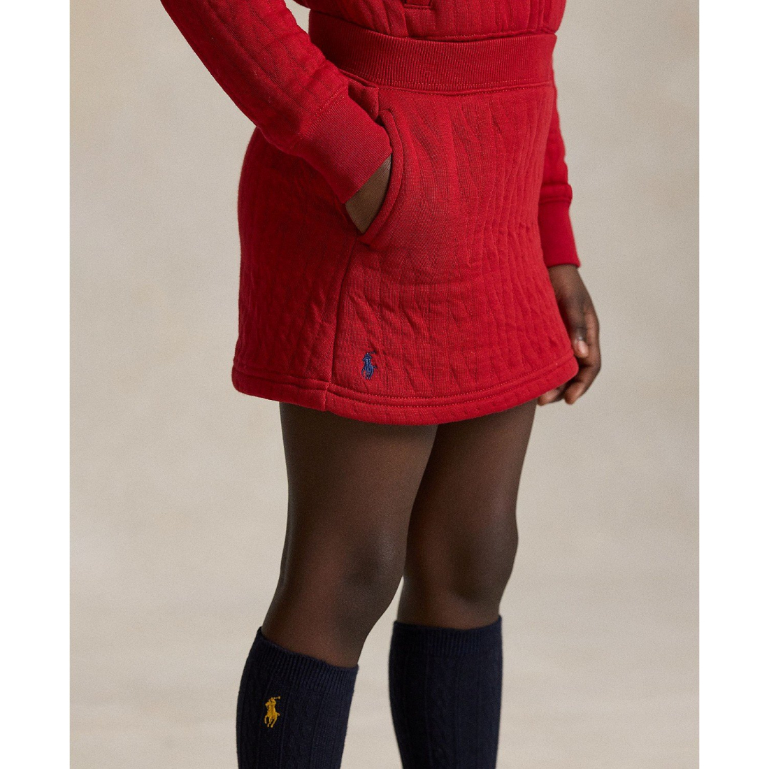 'Girls' 2T-6X Quilted Cable-Motif Skirt'