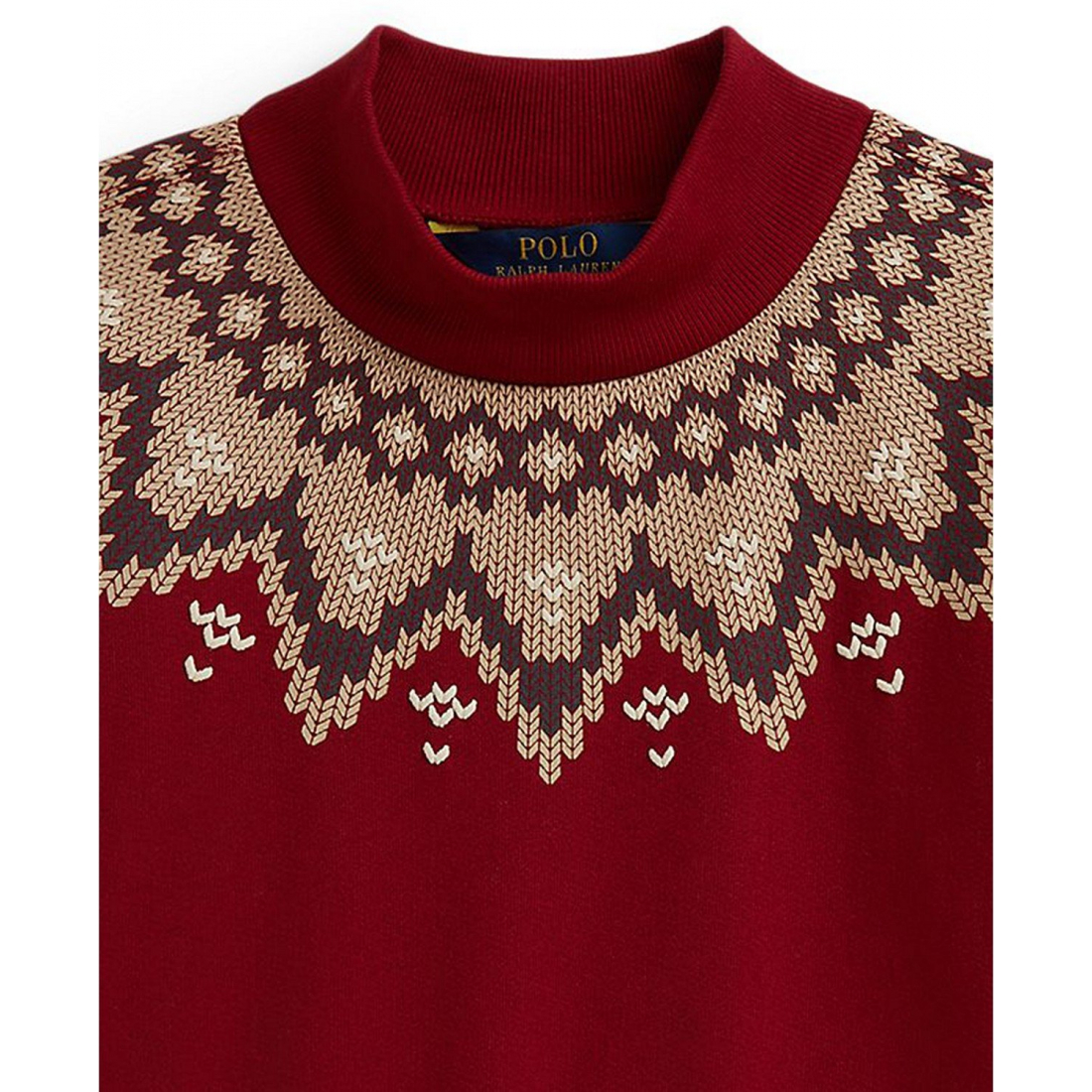 'Girls' 2T-6X Long-Sleeve Fair Isle Boxy Sweatshirt'