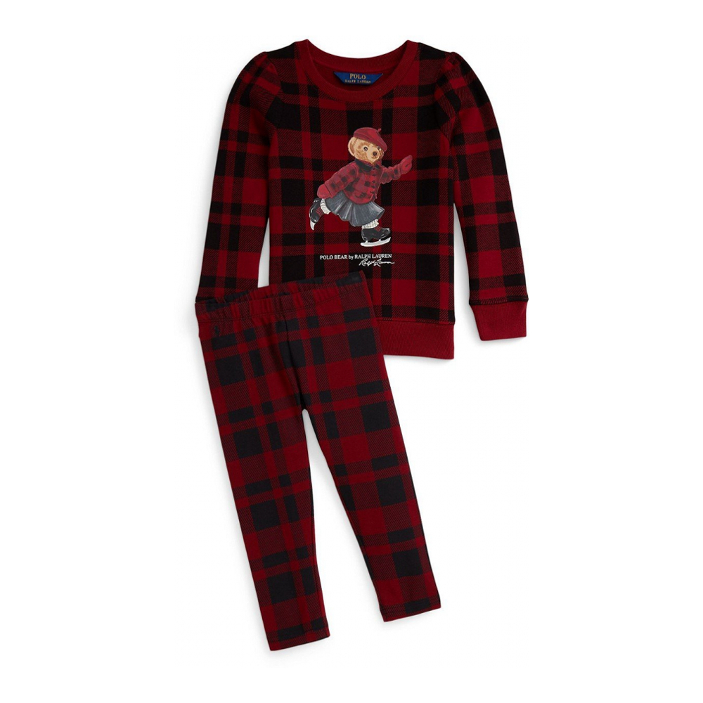 'Girls' 2T-6X Elastic Plaid Leggings'