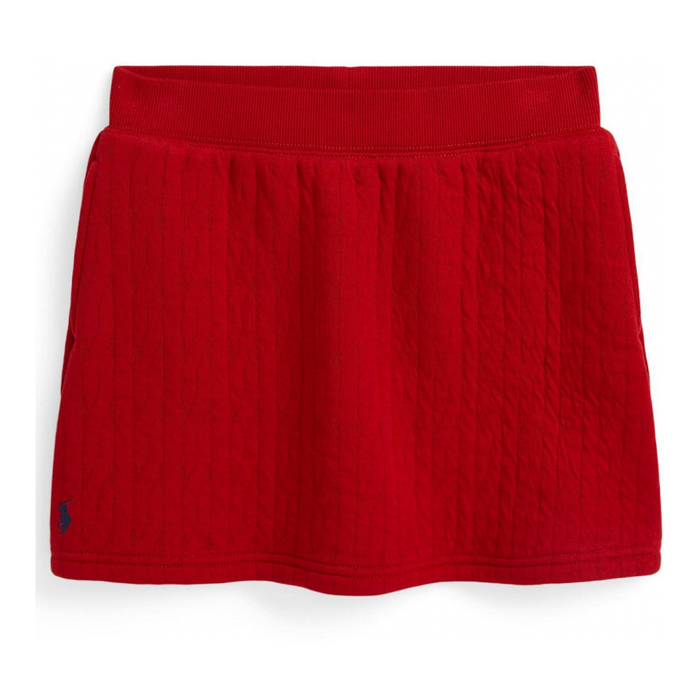'Girls' 7-16 Quilted Cable-Motif Skirt'