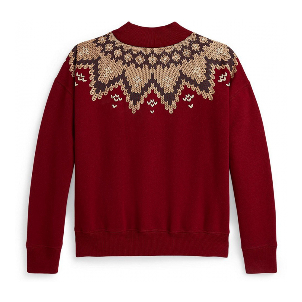 'Girls' 7-16 Fair Isle Boxy Long-Sleeve Sweatshirt'