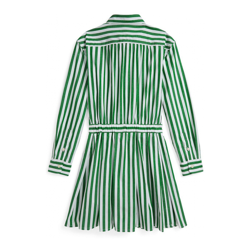 'Girls' 7-16 Striped Long Sleeve Shirtdress'