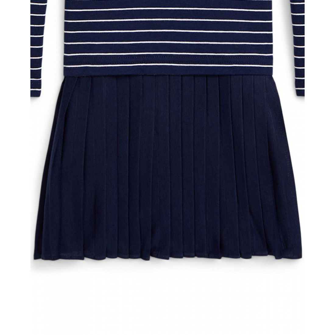 'Girls' 2T-6X Striped Stretch Turtleneck Dress'
