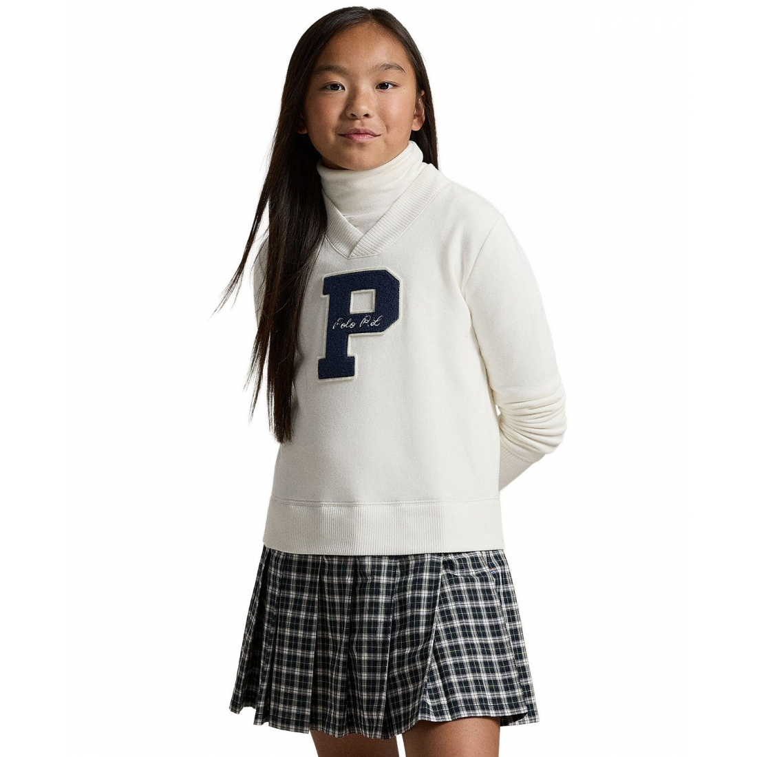 'Girls' 7-16 Letterman Sweatshirt Dress'