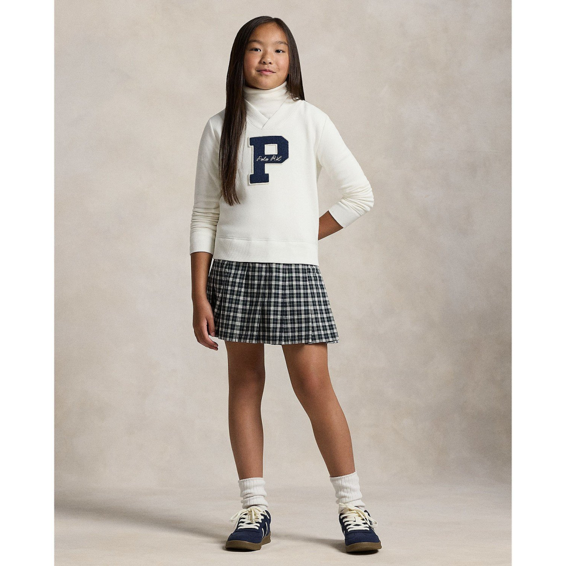 'Girls' 7-16 Letterman Sweatshirt Dress'