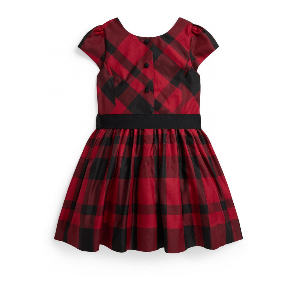 'Girls' 2T-6X Plaid Short-Sleeve Dress'
