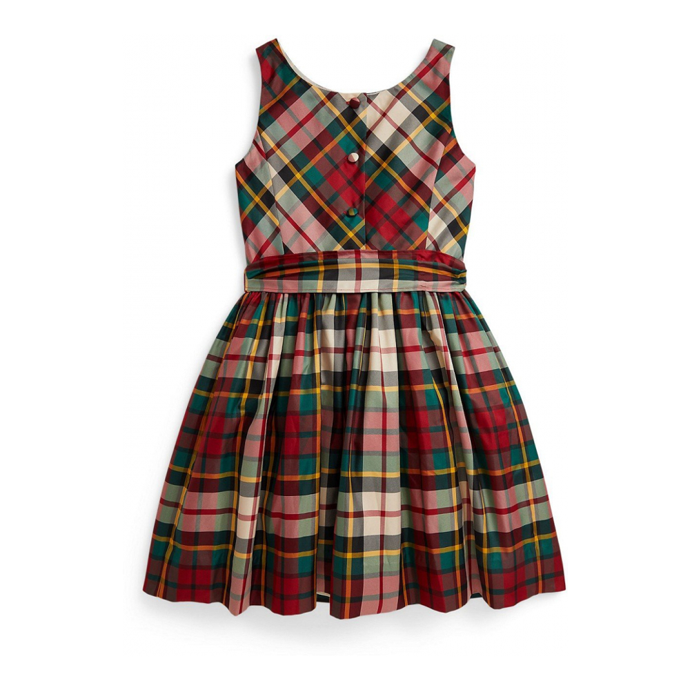 'Girls' 7-16 Sleeveless Plaid Taffeta Dress'