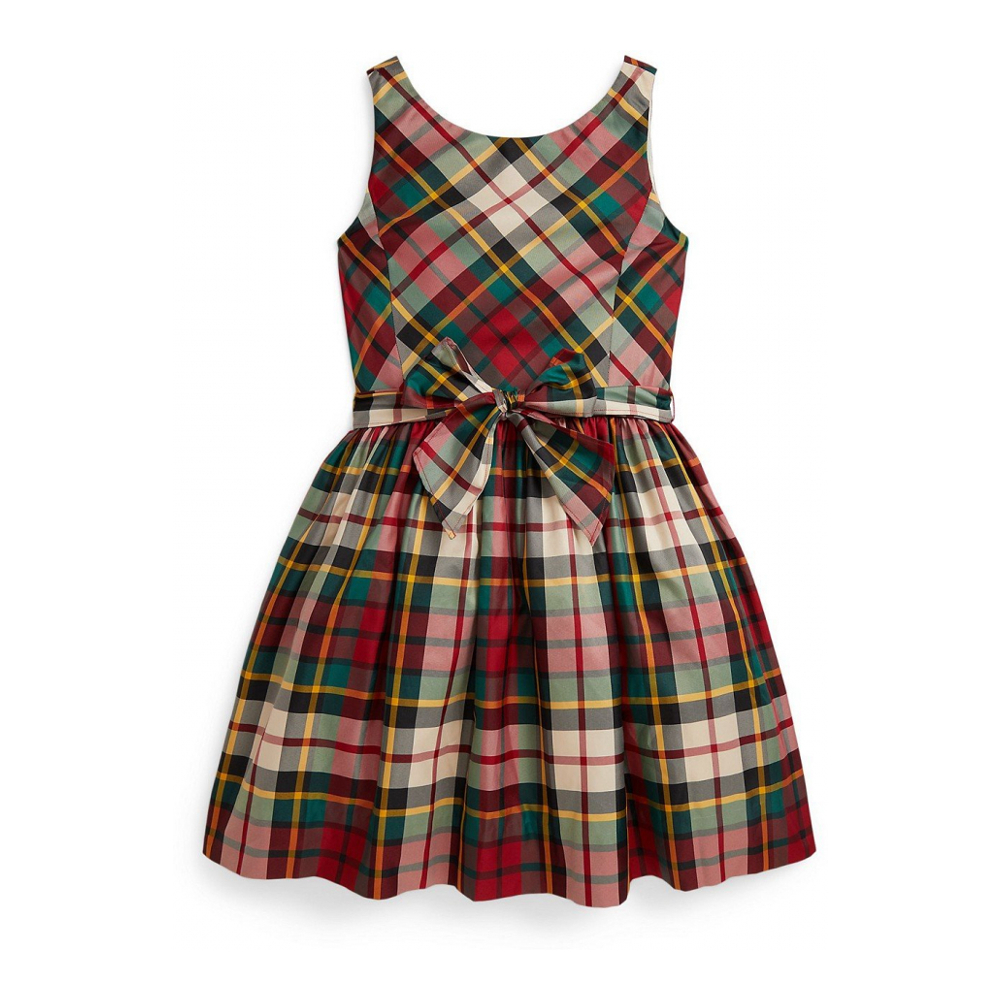 'Girls' 7-16 Sleeveless Plaid Taffeta Dress'