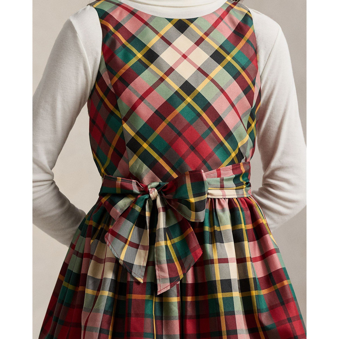 'Girls' 7-16 Sleeveless Plaid Taffeta Dress'