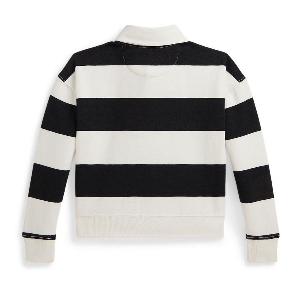 'Girls' 2T-6X Embroidered Rugby Sweatshirt'