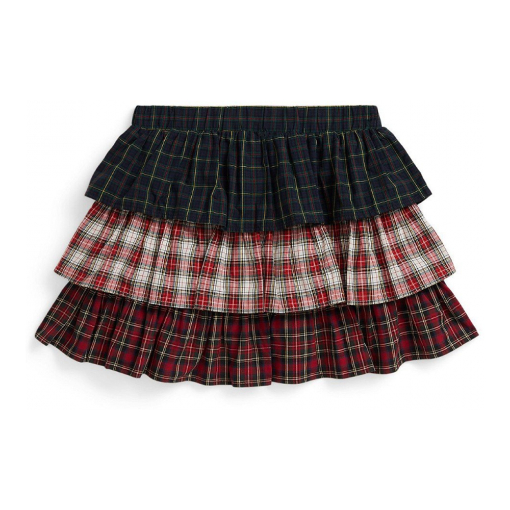 'Girls' 2T-6X Plaid Tiered Skirt'