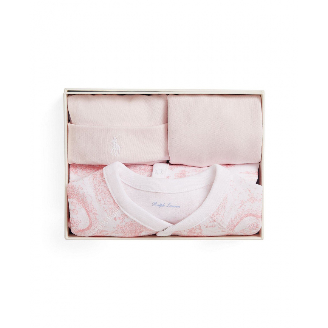 'Baby Boys and Girls Toile Cotton 3-Piece Gift Set'