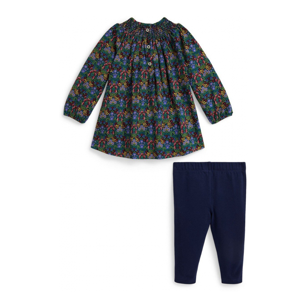 'Baby Girls' Floral Jersey Top and Leggings, 2-Piece Set'