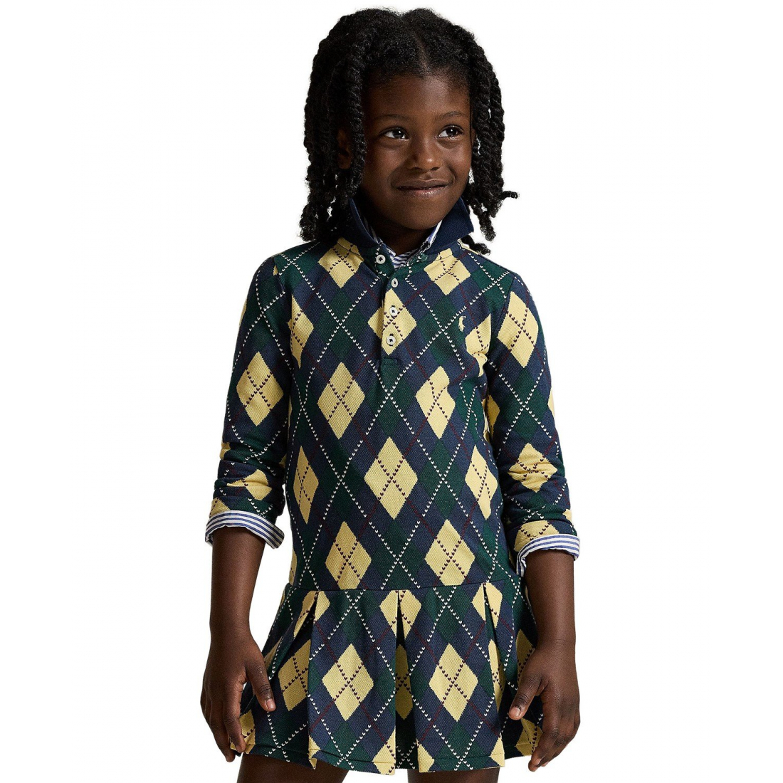 'Girls' 2T-6X Printed Polo Dress'