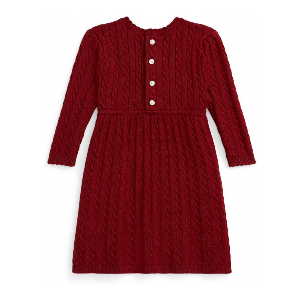 'Baby Girls' Cable Knit Sweater Dress and Bloomer'