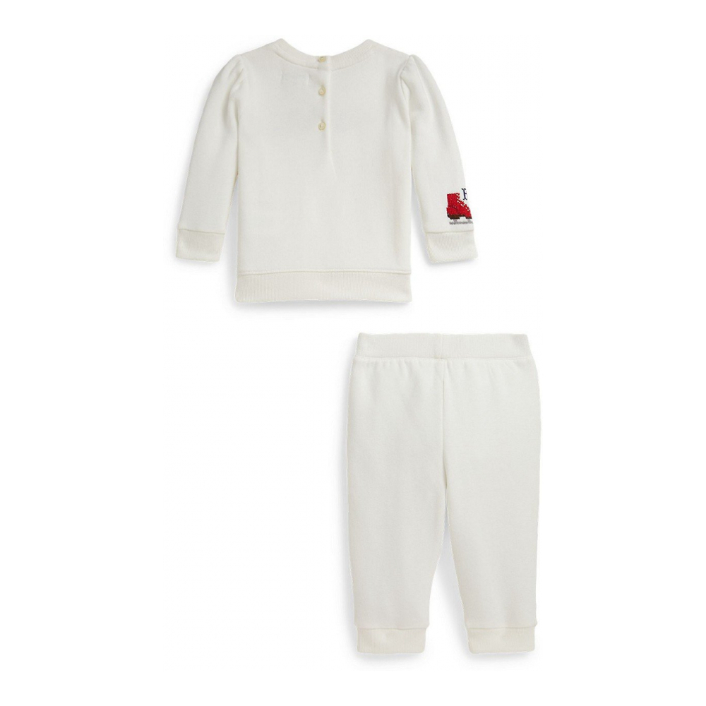 'Baby Girls' Logo Fleece Sweatshirt and Pants, 2-Piece Set'