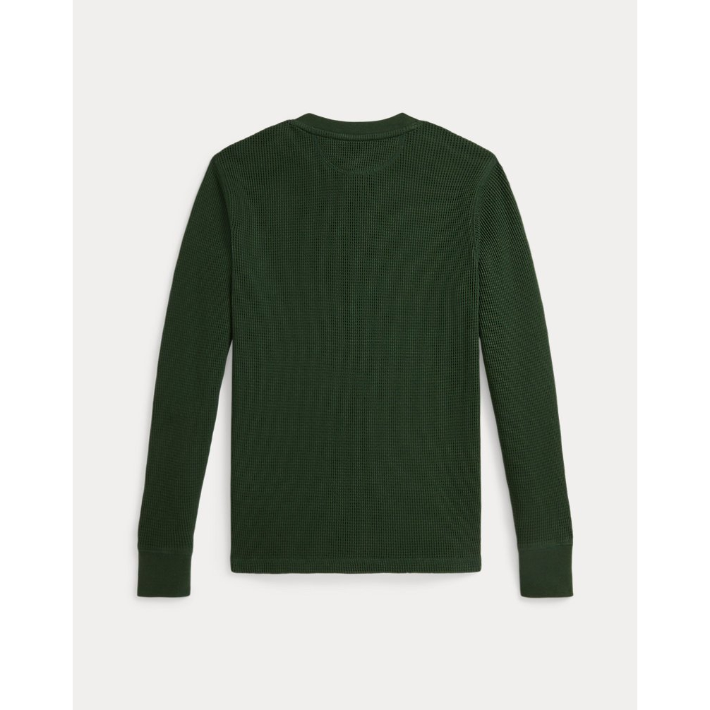 'Waffle-Knit Cotton Henley Shirt' pour Garçons