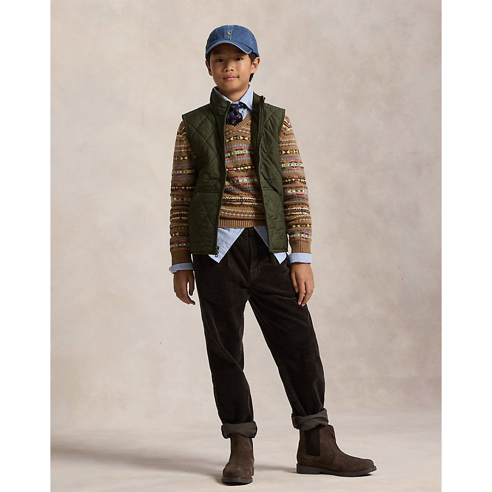 'Fleece-Lined Quilted Vest' pour Garçons