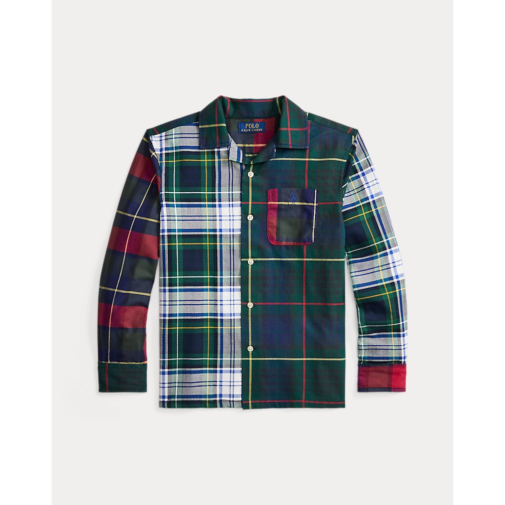 'Plaid Cotton Oxford Fun Shirt' pour Garçons